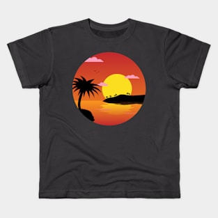 Beach Sunset Kids T-Shirt